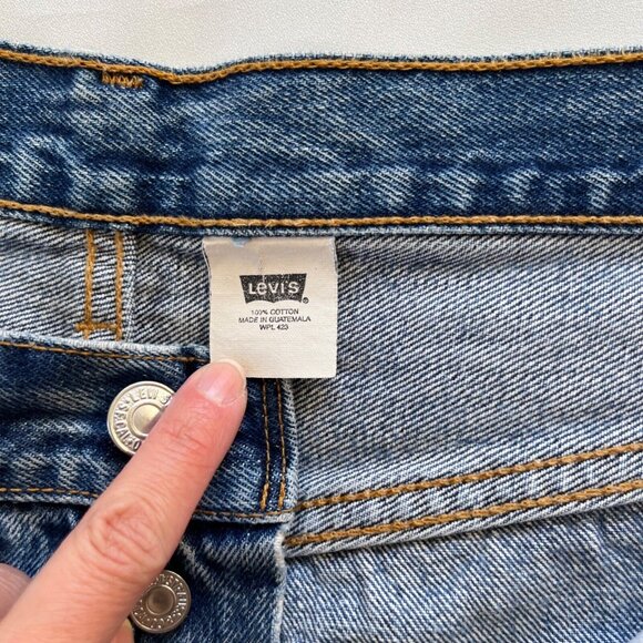 LEVI'S Jeans 501 Vintage Denim Blue Medium Wash Faded 90s Y2K Button Fly 34x30 - Picture 3 of 15